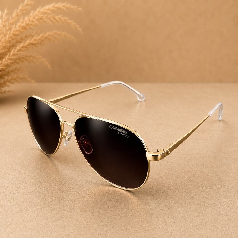 Carrera 2031T/S Gold Aviator Sunglasses Brown Gradient Lenses - Picture 3 of 3